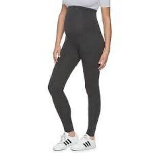 A:Glow Women's Maternity Full Belly Coverage Leggings Pants Gray Size XS